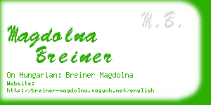 magdolna breiner business card